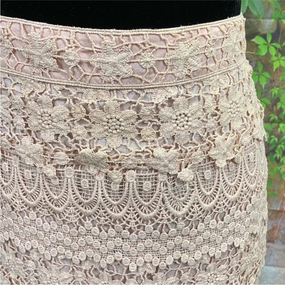 American‎ Eagle Blush Pink Lace Mini Skirt